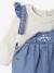 2-Piece Set for Newborns: Denim Dungarees + Bodysuit stone 