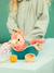 Cuddly toy animal and its LILLIPUTIENS basket blue+rose 