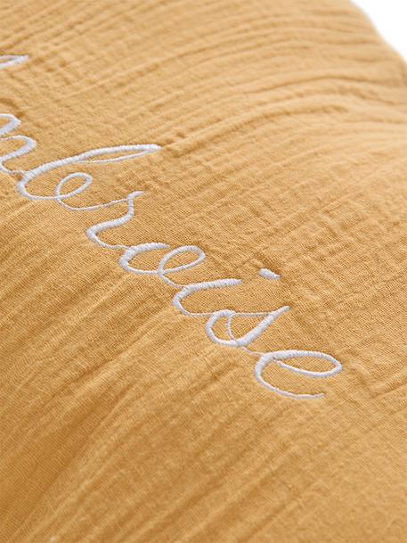 Cloud Cushion in Cotton Gauze cinnamon+ecru+grey blue+rosy 