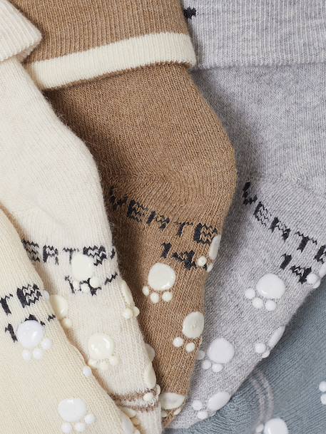 Pack of 5 Briefs in Towelling for Newborns beige 