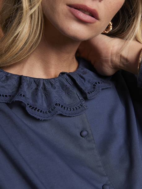 Ruffled Blouse, Maternity & Nursing, ENVIE DE FRAISE night blue 
