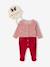 Velour Christmas Sleepsuit & Beanie Set, ENVIE DE FRAISE red 