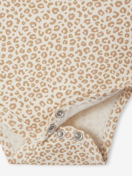Pack of 5 Bodysuits with Cut-Away Shoulders for Newborns ecru 