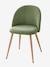 Child's chair in mottled fabric green+rose 