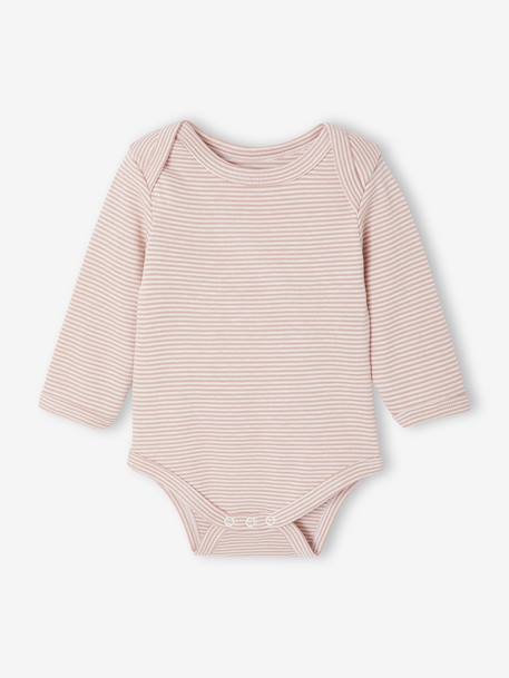 Pack of 5 Bodysuits with Cut-Away Shoulders for Newborns ecru 