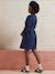 Fleece Sweatshirt Dress for Maternity navy blue 