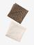 Pack of 2 Muslin Squares for Babies, ENVIE DE FRAISE beige 