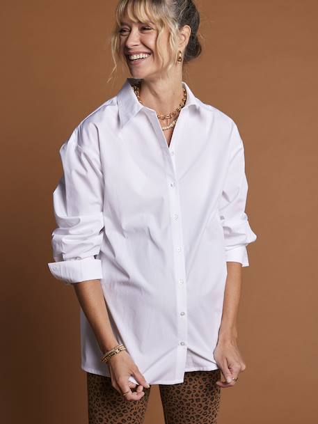 Long Shirt for Maternity & Nursing, ENVIE DE FRAISE ecru 