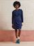 Fleece Sweatshirt Dress for Maternity navy blue 