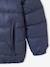 Padded Jacket with Polar Fleece Lined Hood, Reflective Effect & Recycled Fibre Padding for Boys Grey+navy blue 