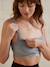 Organic Cotton* Bra for Maternity & Nursing, Homewear black+marl grey 