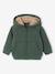 Zipped hooded fleece cardigan for babies fir green 