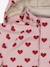 Heart print waterproof windcheater jacket Mismou KONGES SLOJD grey+rose 