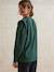 Openwork Cotton Blouse for Maternity & Nursing fir green 
