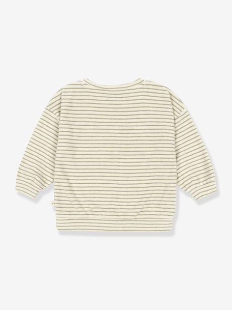 Striped ITTY KONGES SLOJD sweatshirt in towelling. beige 