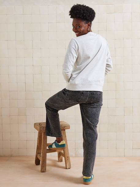 'New Edition Baby' nursing sweatshirt marl beige 