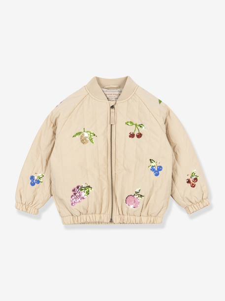 Juno KONGES SLØJD sequin pattern quilted jacket nude pink 