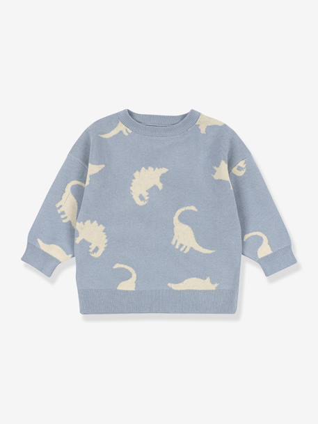 KONGES SLOJD dinosaur pattern jumper grey 