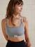 Organic Cotton* Bra for Maternity & Nursing, Homewear black+marl grey 