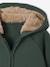 Zipped hooded fleece cardigan for babies fir green 