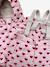 Heart print waterproof windcheater jacket Mismou KONGES SLOJD grey+rose 