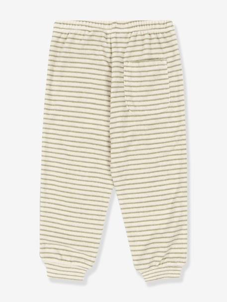 Striped Wide-Leg Trousers in Towelling, KONGES SLOJD beige 