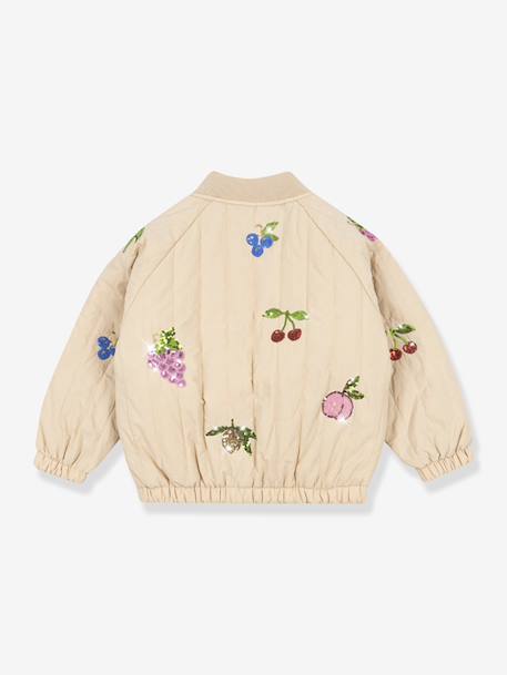 Juno KONGES SLØJD sequin pattern quilted jacket nude pink 
