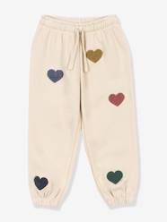 Girls-Fleece trousers with KONGES SLOJD heart pattern 