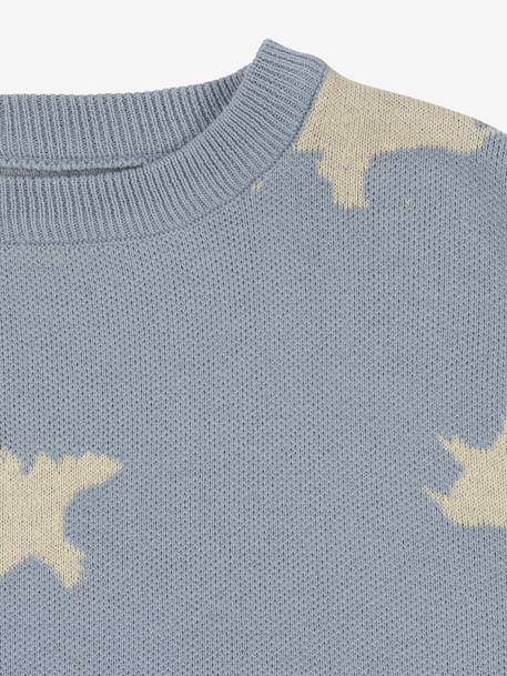 KONGES SLOJD dinosaur pattern jumper grey 