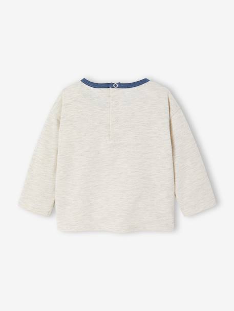 Long-sleeved baby t-shirt marl beige 