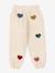 Fleece trousers with KONGES SLOJD heart pattern beige 