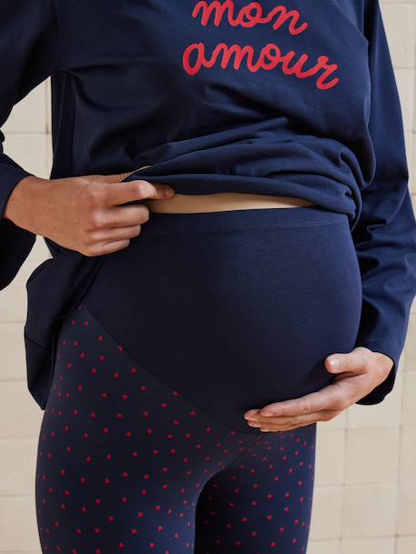 Set of 2-Piece 'Mon Amour' Pyjamas for Maternity navy blue 