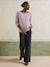 Striped nursing clothes t-shirt in organic cotton* bordeaux red 