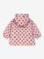 Heart print waterproof windcheater jacket Mismou KONGES SLOJD grey+rose 