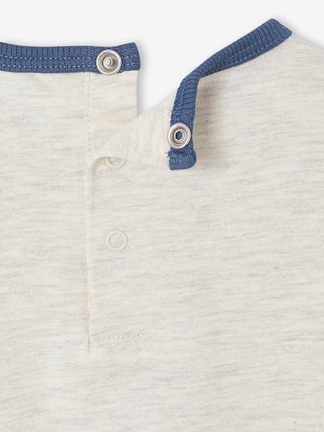 Long-sleeved baby t-shirt marl beige 