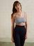 Organic Cotton* Bra for Maternity & Nursing, Homewear black+marl grey 