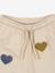 Fleece trousers with KONGES SLOJD heart pattern beige 
