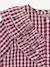 Girl's ruffled blouse with checks pattern KONGES SLOJD red 