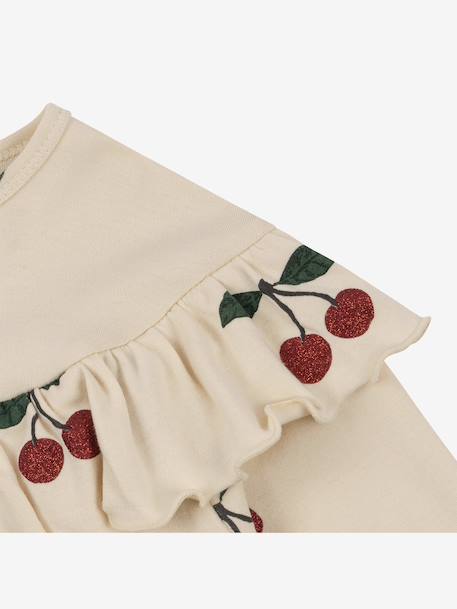 Ruffled Blouse with Glittery Details for Girls, KONGES SLOJD beige 