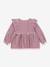 Girl's ruffled blouse with checks pattern KONGES SLOJD red 