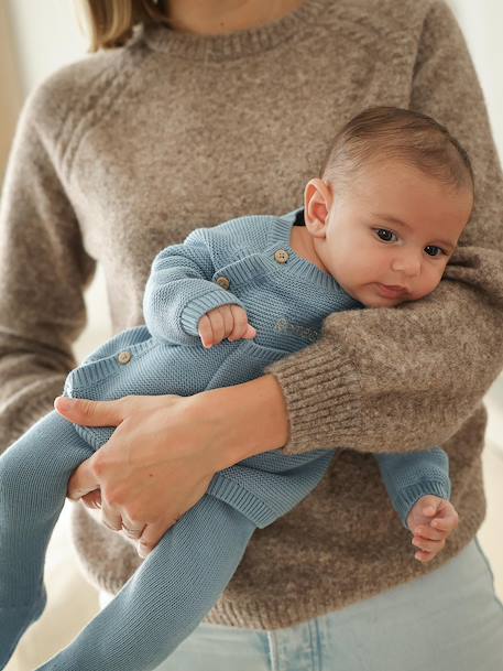 Newborn knitted set ENVIE DE FRAISE crystal blue 
