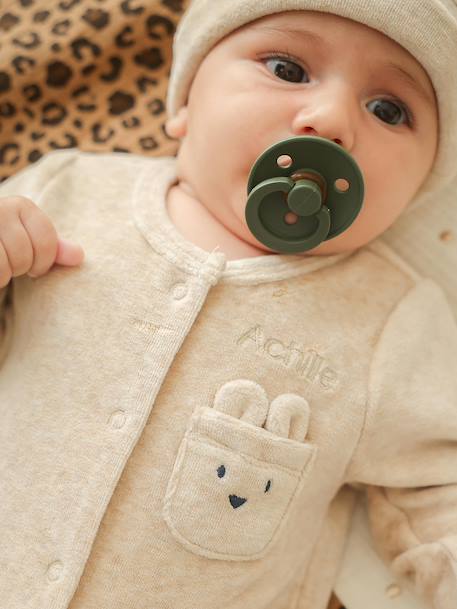 Customisable ENVIE DE FRAISE unisex newborn set marl beige 