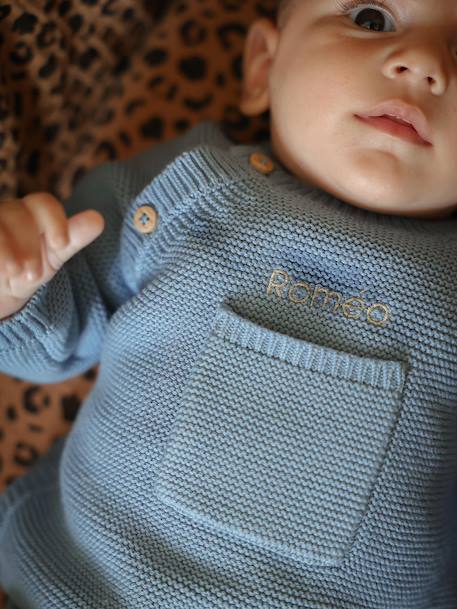 Newborn knitted set ENVIE DE FRAISE crystal blue 
