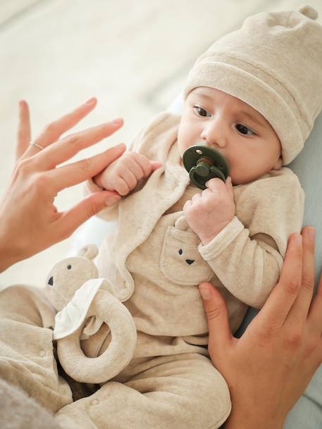 Customisable ENVIE DE FRAISE unisex newborn set marl beige 