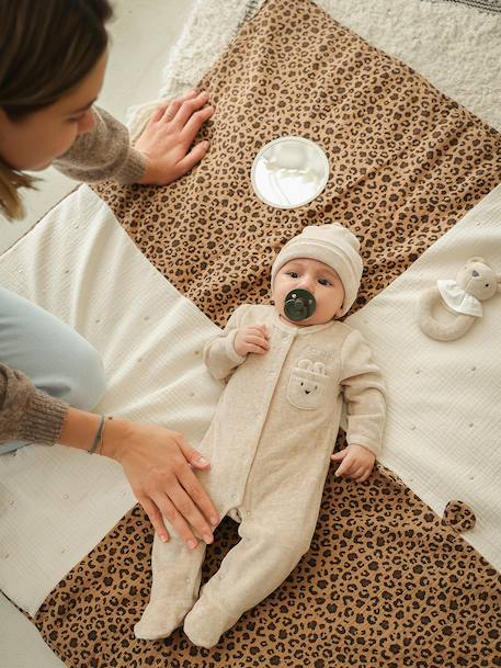 Leopard Activity Mat in Cotton Gauze, ENVIE DE FRAISE beige 