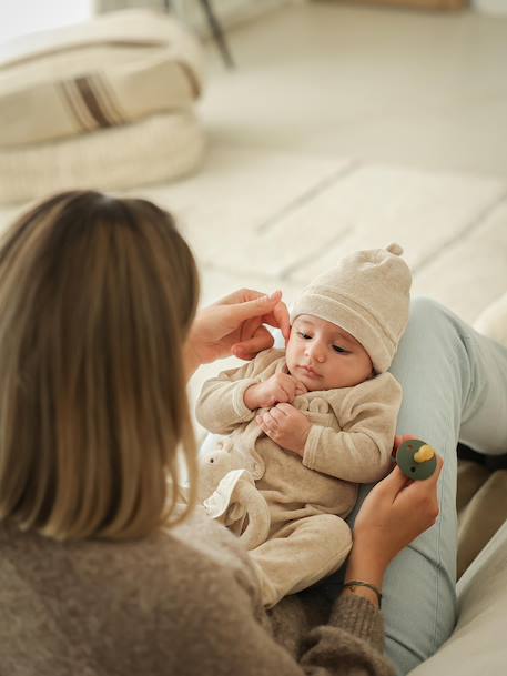Customisable ENVIE DE FRAISE unisex newborn set marl beige 