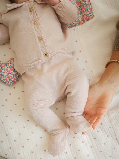 Customisable ENVIE DE FRAISE wool and cashmere newborn set blush 