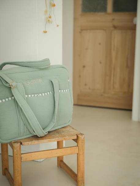 Customisable ENVIE DE FRAISE 24 or 48-hour changing bag sage green 