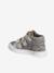 Hook-and-Loop Leather Trainers for Girls, Designed for Autonomy gold+navy blue+printed beige 