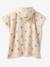 Customisable PETIT OURS baby bath poncho, with recycled cotton printed white 